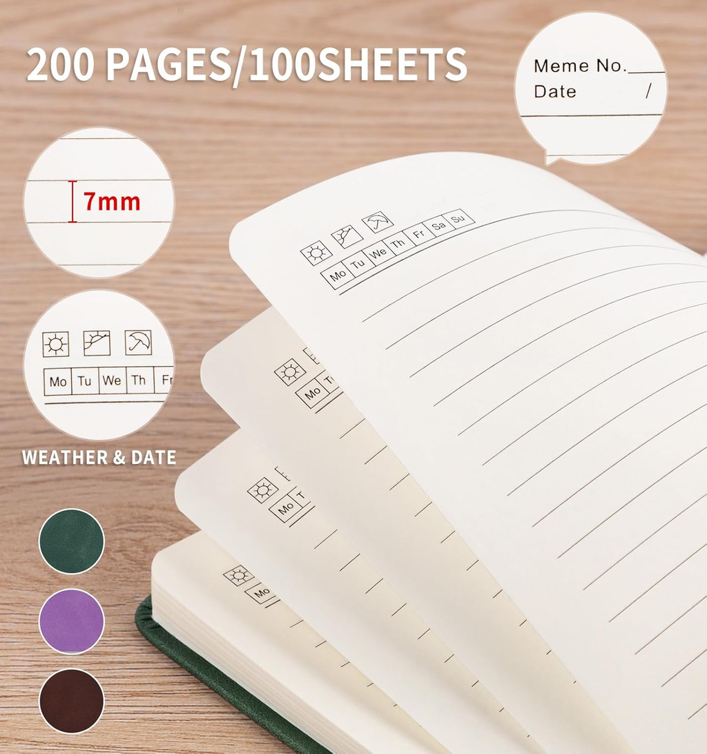 Liniertes Notizbuch A5 Hardcover – Journal für Damen & Herren, 200 Seiten