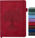 Liniertes Notizbuch A5 Hardcover in Rot – Journal für Damen & Herren, 200 Seiten