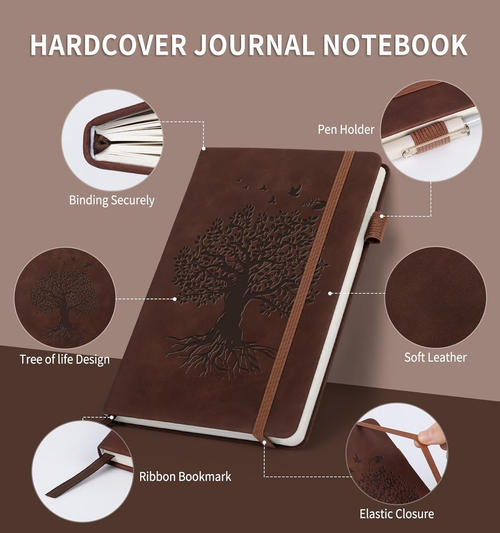 Liniertes Notizbuch A5 Hardcover – Journal für Damen & Herren, 200 Seiten