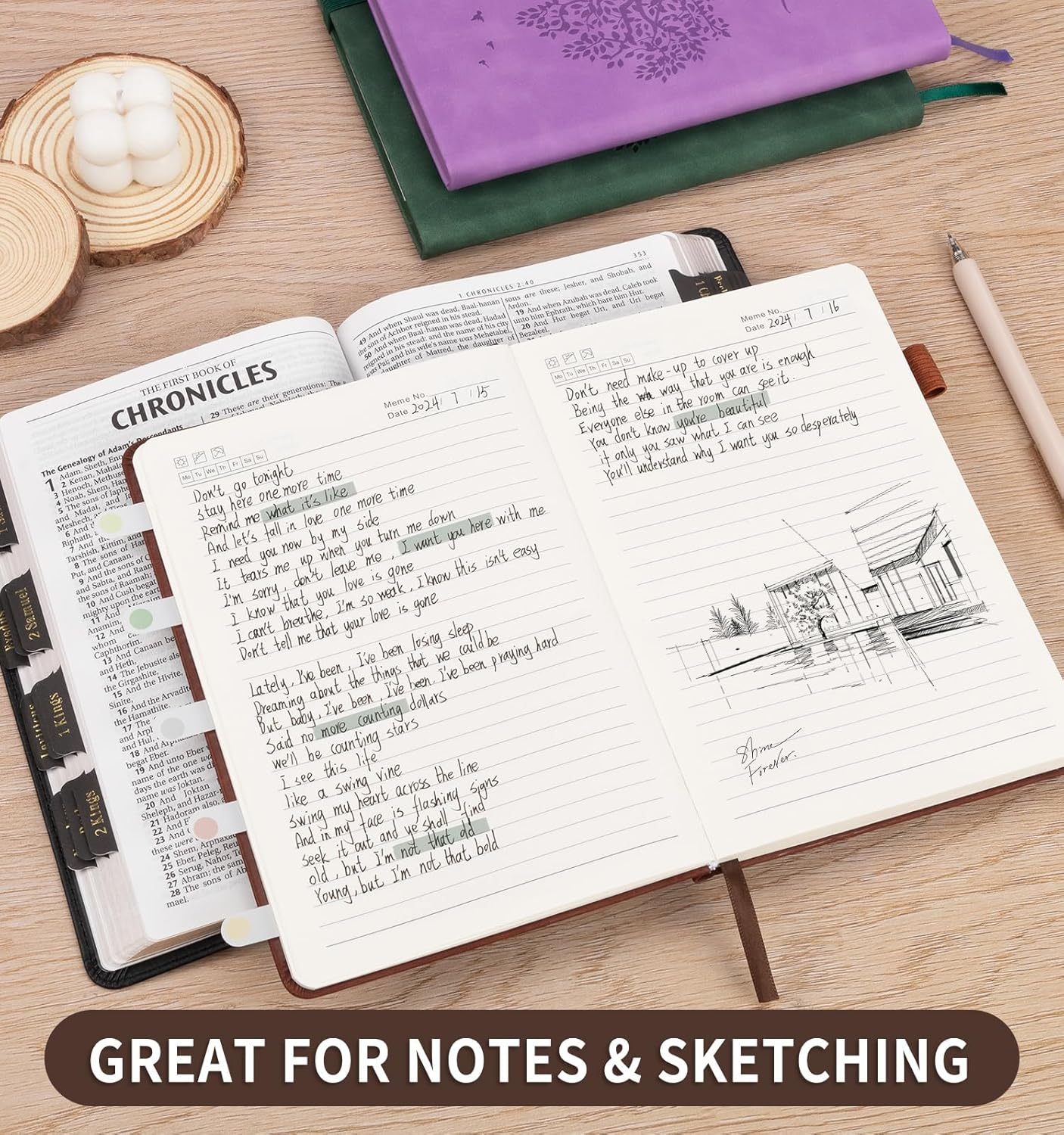 Liniertes Notizbuch A5 Hardcover – Journal für Damen & Herren, 200 Seiten