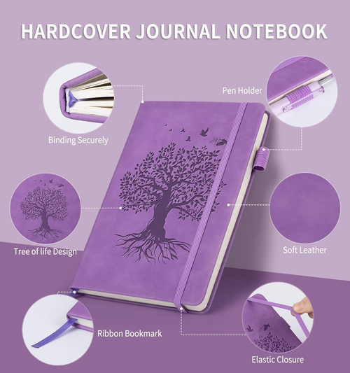 A5 Notizbuch Hardcover – Liniertes Journal für Damen & Herren 200 Seiten